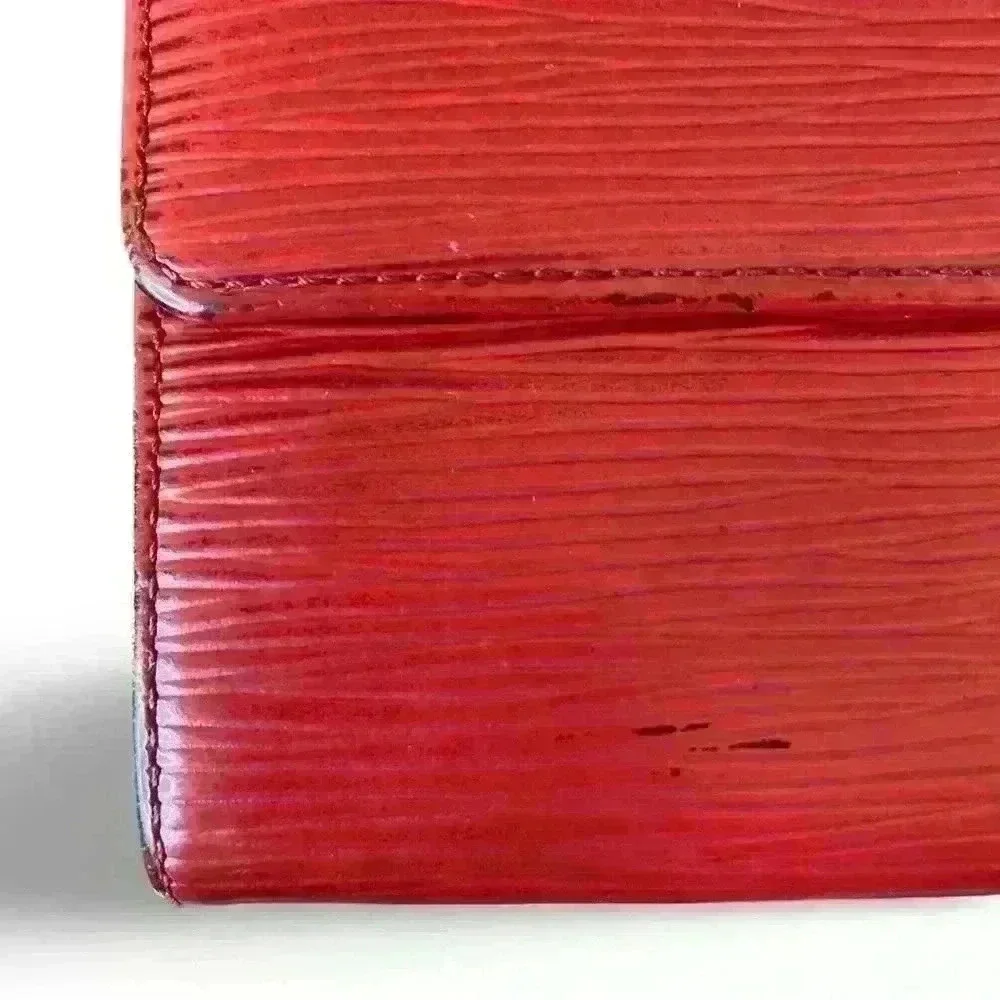 LV Louis Vuitton Red Epi Wallet - Picture 12 of 12